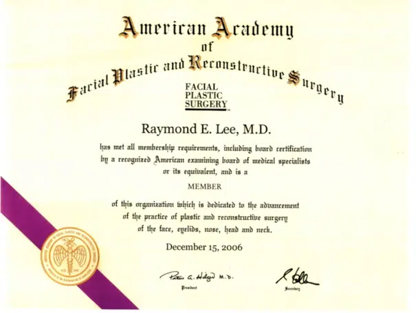 doctor raymond lee diploma american academy
