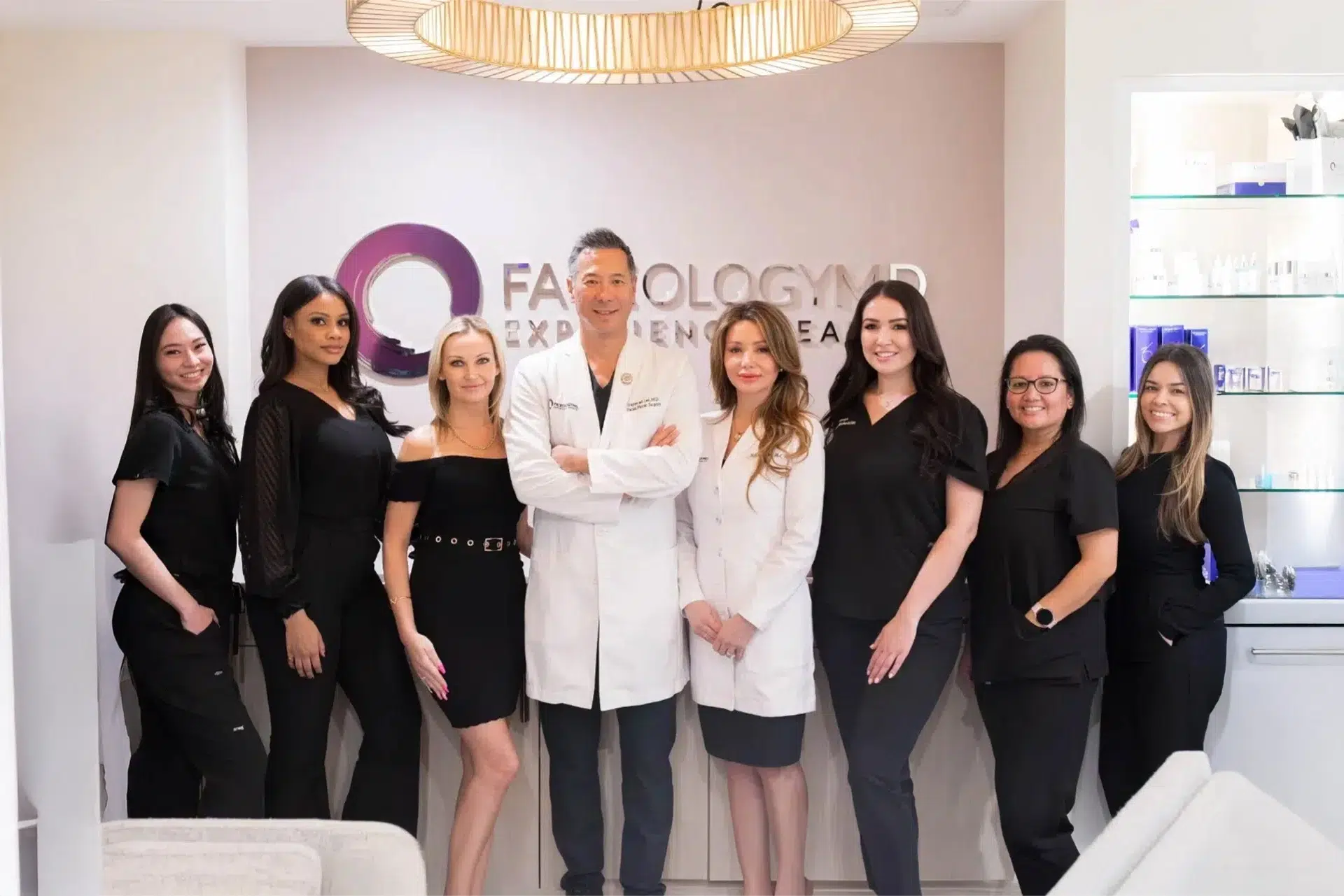 staff group photo at faceology